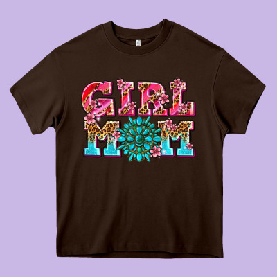 Girl Mom Heavy Core Tee Designed By Adodesignshop