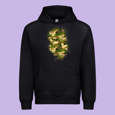 Camouflage Patch 1 Urban Hoodie Designed By Bundleandbundleshop