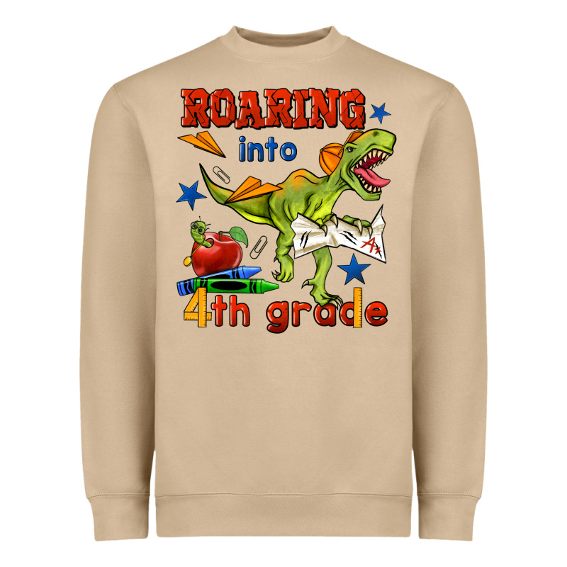 Roaring Into 4th Grade Heavyweight Sweatshirt by BundleAndBundleShop | Teevron