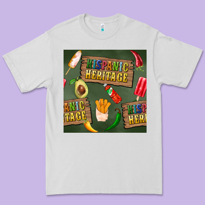 Hispanic Heritage Seamless Pattern Premium Tee Designed By Bundleandbundleshop
