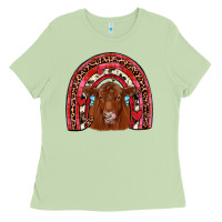Matcha valentines red angus rainbow Ladies Tee - JahusDesignShop