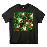 Asphalt christmas gnomes seamless pattern Heavy Core Tee - BundleAndBundleShop