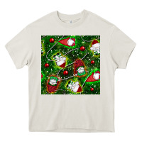 Cream christmas gnomes seamless pattern Heavy Core Tee - BundleAndBundleShop