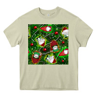 Mossy christmas gnomes seamless pattern Heavy Core Tee - BundleAndBundleShop