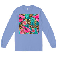 Hairdresser Hair Color Mixing Bowl And Dye Brush With Flowers And Leop Long Sleeve Tee | Teevron