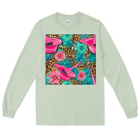 Matcha Hairdresser Hair Color Mixing Bowl And Dye Brush With Flowers And Leop Long Sleeve Tee - BundleAndBundleShop