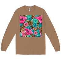 Toasted Coconut Hairdresser Hair Color Mixing Bowl And Dye Brush With Flowers And Leop Long Sleeve Tee - BundleAndBundleShop