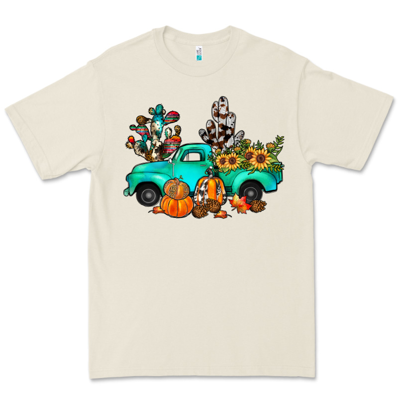 Cactus Pumpkin Truck Fall Premium Tee by JahusDesignShop | Teevron