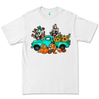 White cactus pumpkin truck fall Premium Tee - JahusDesignShop