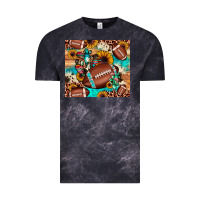 Cloud Black football cactus sunflower Vintage Tee - JahusDesignShop