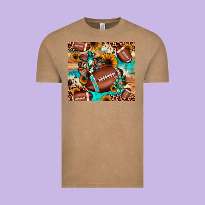 Football Cactus Sunflower Vintage Tee Designed By Jahusdesignshop