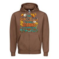 Chestnut I've Survived Too Many Storms Zipper Hoodie - texasbilliewilder