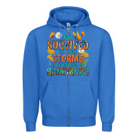 True Royal I've Survived Too Many Storms Zipper Hoodie - texasbilliewilder