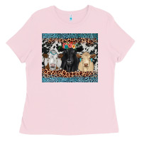 Bubblegum Pink black angus Simmental charolais Ladies Tee - JahusDesignShop