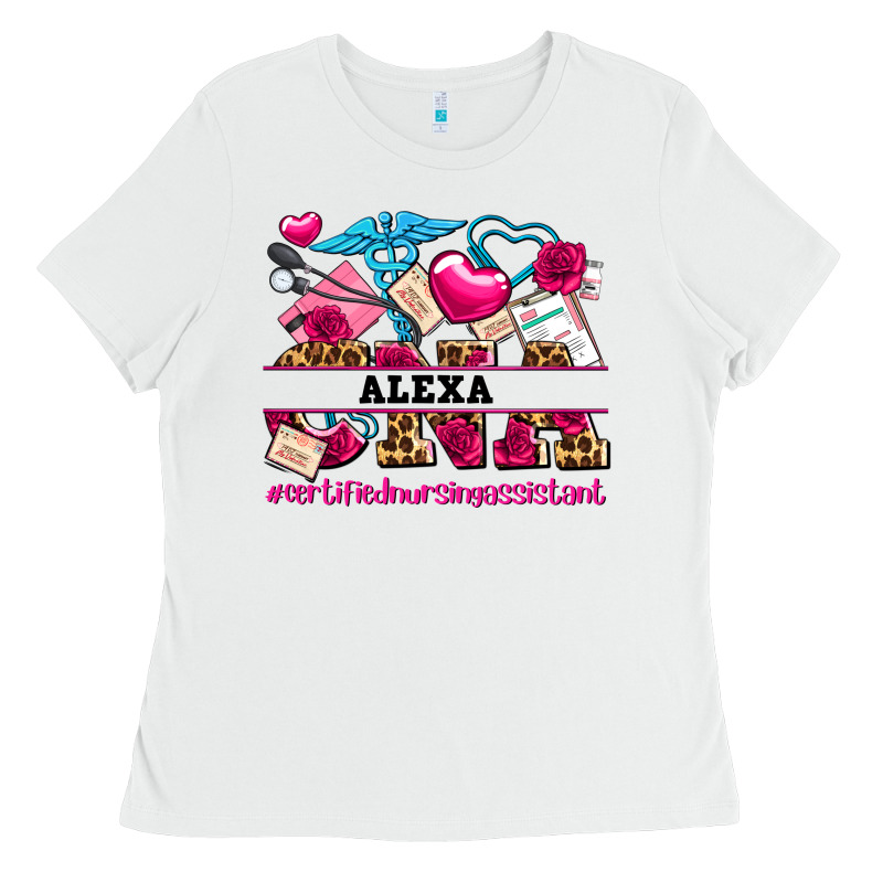Costom Name Valentines Day Cna Certified Nursing Ladies Tee by AdoDesignShop | Teevron