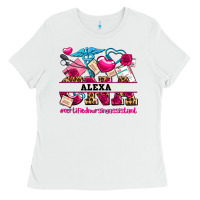 White costom name valentines day cna certified nursing Ladies Tee - AdoDesignShop