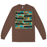 Chestnut Hairdresser Parting Comb With Leopard And Glitter Seamless Pattern Bbs Long Sleeve Tee - BundleAndBundleShop