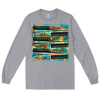 Heather Grey Hairdresser Parting Comb With Leopard And Glitter Seamless Pattern Bbs Long Sleeve Tee - BundleAndBundleShop