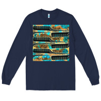 Navy Hairdresser Parting Comb With Leopard And Glitter Seamless Pattern Bbs Long Sleeve Tee - BundleAndBundleShop