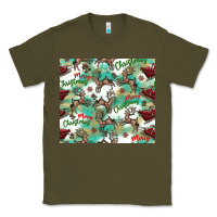 Army Green christmas magic pattern Classic Tee - CowhideDigitalArt