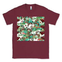 Burgundy christmas magic pattern Classic Tee - CowhideDigitalArt