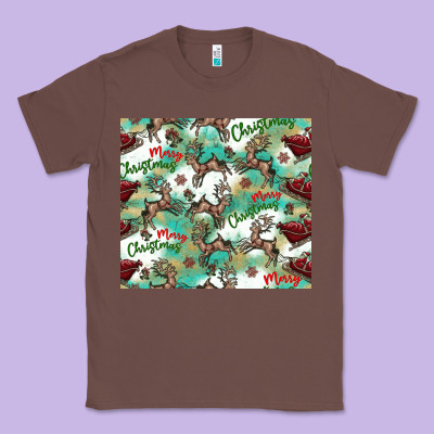 Christmas Magic Pattern Classic Tee Designed By Cowhidedigitalart