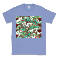 Colony Blue christmas magic pattern Classic Tee - CowhideDigitalArt
