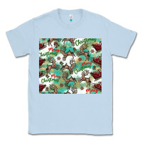 Dusty Blue christmas magic pattern Classic Tee - CowhideDigitalArt