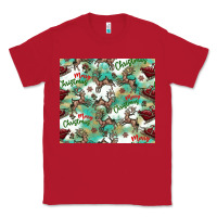 Red christmas magic pattern Classic Tee - CowhideDigitalArt