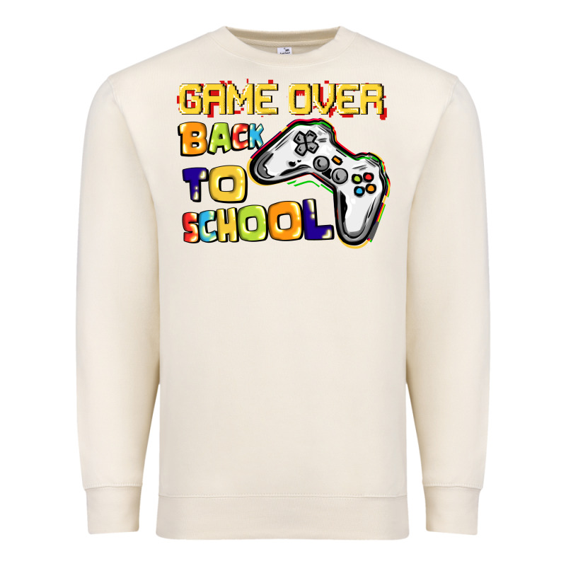 Game Over Back To School Premium Sweatshirt by CowGirlArtShop | Teevron