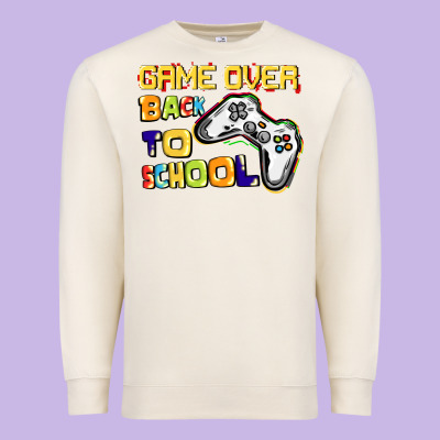 Game Over Back To School Premium Sweatshirt Designed By Cowgirlartshop
