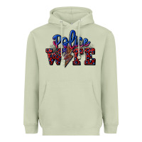 Matcha police wife with lightning bolt Heavyweight Hoodie - CowGirlArtShop