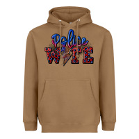 Toasted Coconut police wife with lightning bolt Heavyweight Hoodie - CowGirlArtShop