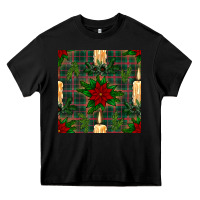 Black christmas candle and ornaments seamless pattern Heavy Core Tee - BundleAndBundleShop