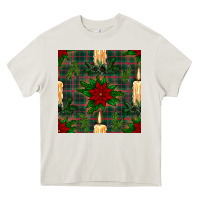Christmas Candle And Ornaments Seamless Pattern Heavy Core Tee | Teevron