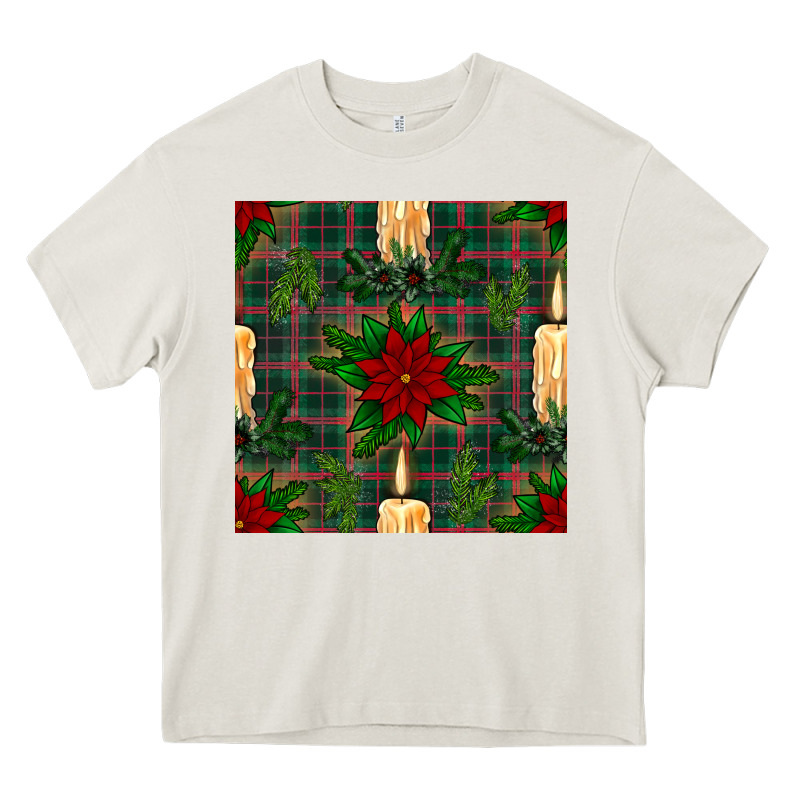 Christmas Candle And Ornaments Seamless Pattern Heavy Core Tee by BundleAndBundleShop | Teevron