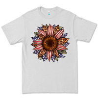 Usa Flag Camouflage Leopard Sunflower Premium Tee | Teevron