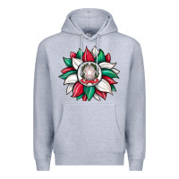 Heather Grey sunflower i̇talian flag Premium Hoodie - JahusDesignShop