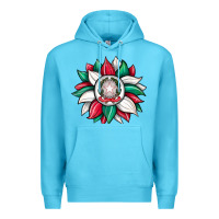 Ocean Blue sunflower i̇talian flag Premium Hoodie - JahusDesignShop