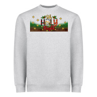 Heather Grey oh holy night Heavyweight Sweatshirt - BundleAndBundleShop