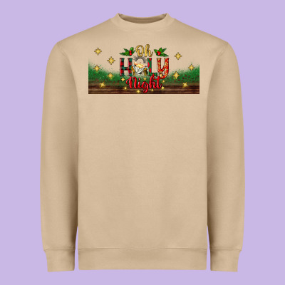 Oh Holy Night Heavyweight Sweatshirt Designed By Bundleandbundleshop