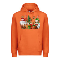 Carrot christmas polar bear reindeer and snowman coffee c Premium Hoodie - CowGirlArtShop