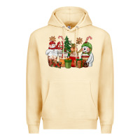 Pina Colada christmas polar bear reindeer and snowman coffee c Premium Hoodie - CowGirlArtShop