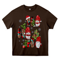 Chocolate Brown ho ho ho gnome Heavy Core Tee - JahusDesignShop