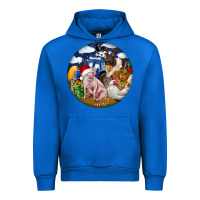 Cobalt Farm And Pig Urban Hoodie - FaDigitalArtStudio