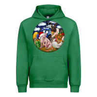 Emerald Farm And Pig Urban Hoodie - FaDigitalArtStudio