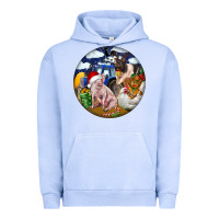 Pigment Grape Ice Farm And Pig Urban Hoodie - FaDigitalArtStudio