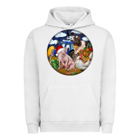 Pigment Lunar Rock Farm And Pig Urban Hoodie - FaDigitalArtStudio