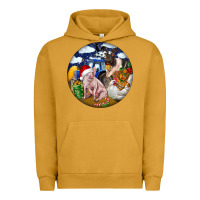 Pigment Peanut Butter Farm And Pig Urban Hoodie - FaDigitalArtStudio