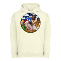 Pigment Pistachio Farm And Pig Urban Hoodie - FaDigitalArtStudio